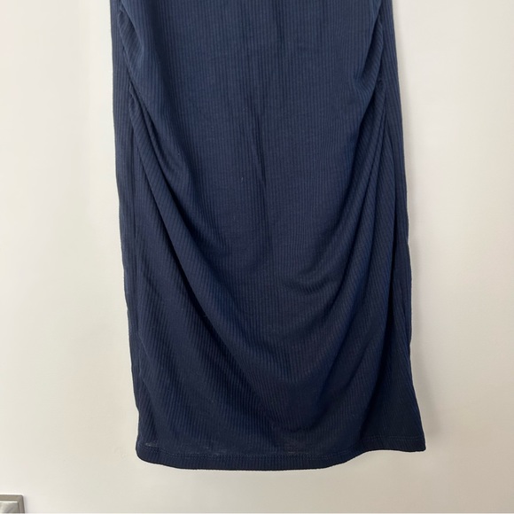 Ribbed Tank Dress in Navy Blue - Picture 3 of 11